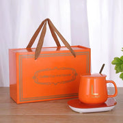 Self-Heating Ceramic Mug Set with Warm Pad Gift
