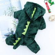 Cute Dinosaur Fleece Cat Hoodie
