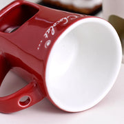 Ceramic Chocolate Fondue Mug with Fork