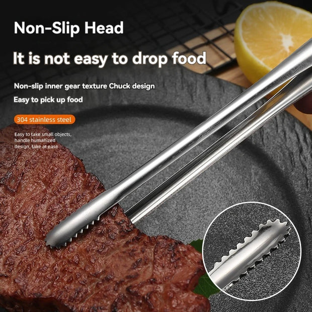 Stainless Steel Kitchen BBQ Food Tongs Set