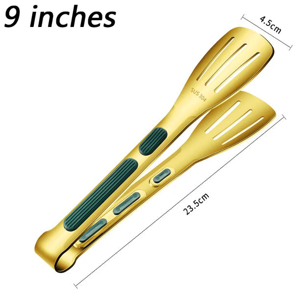 304 Stainless Steel BBQ Grill Kitchen Food Tongs