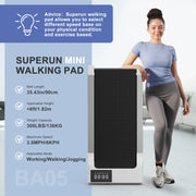 3-in-1 Silent Treadmill, 2.5HP, 300LBS