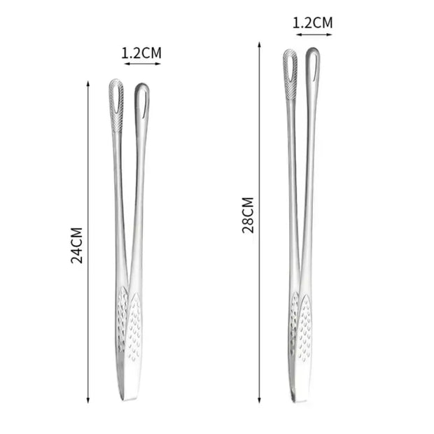 Stainless Steel Kitchen BBQ Grill Meat Tongs
