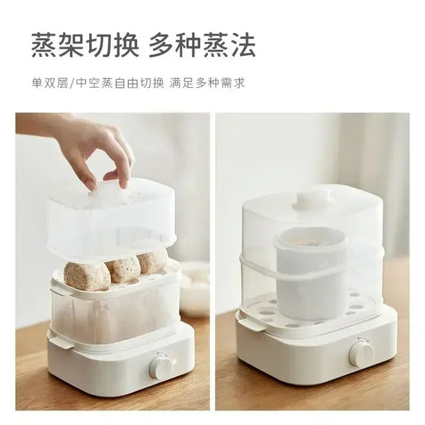 Multifunctional Mini Double Egg Boiler Cooker