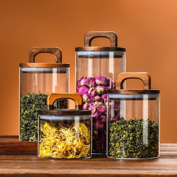 Korean Style Glass Sealed Storage Jar