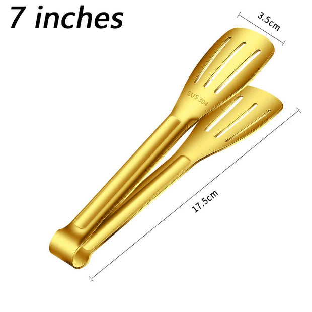 304 Stainless Steel BBQ Grill Kitchen Food Tongs