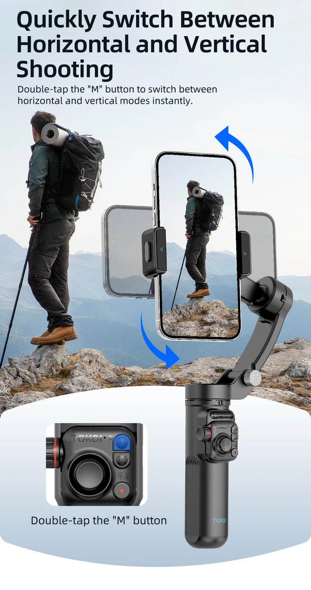 Handheld 3-Axis Gimbal Stabilizer for Smartphones