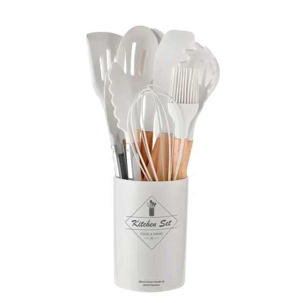 Silicone Cooking Utensil Set – Heat-Resistant Kitchen Tools (10+ Pieces)