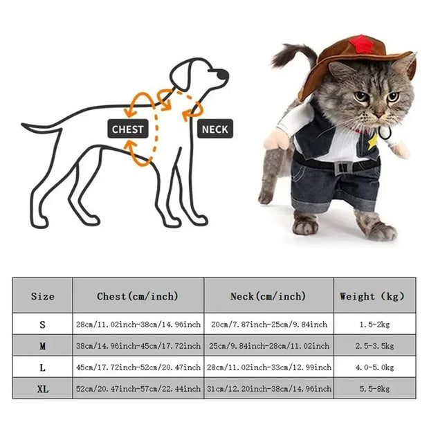 Funny Pet Cowboy Costume