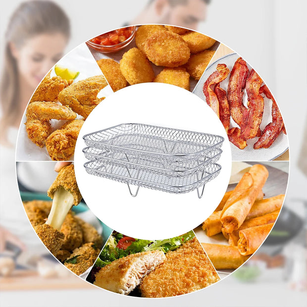 3-Piece Stackable Air Fryer Rack Set