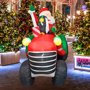 5FT Inflatable Santa Tractor with LED Lights