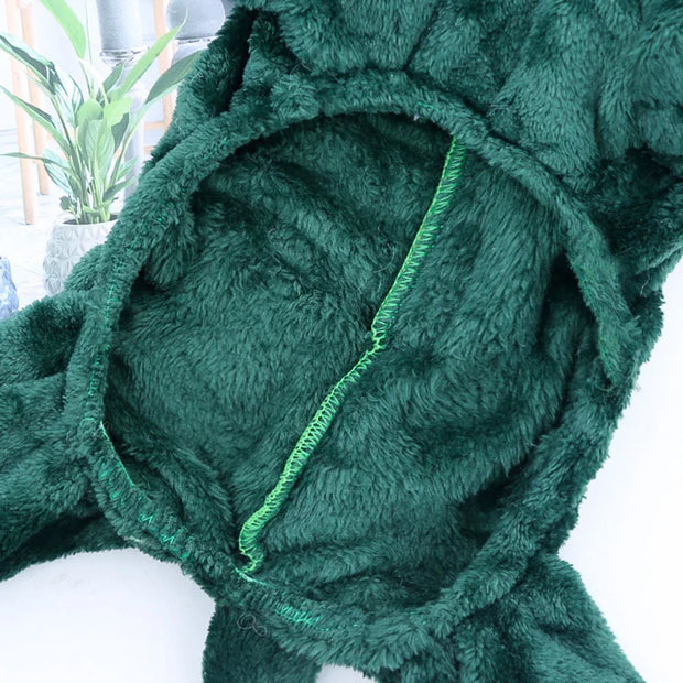 Cute Dinosaur Fleece Cat Hoodie