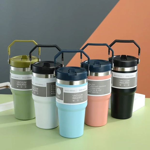 Stainless Steel Thermos Travel Cup Hot Cold Insulated