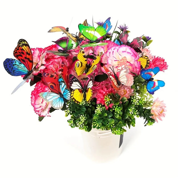 10PCS Colorful Butterfly Garden Yard Flower