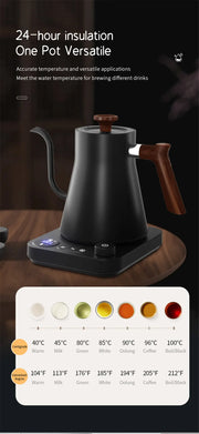 0.9L Electric Gooseneck Coffee Kettle Stainless Steel