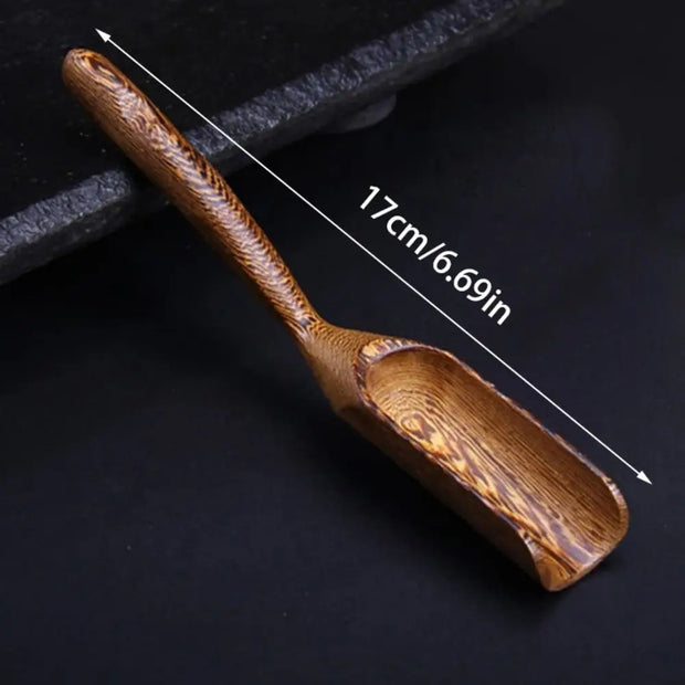 Wooden Tea Scoop – Natural Color, 17cm