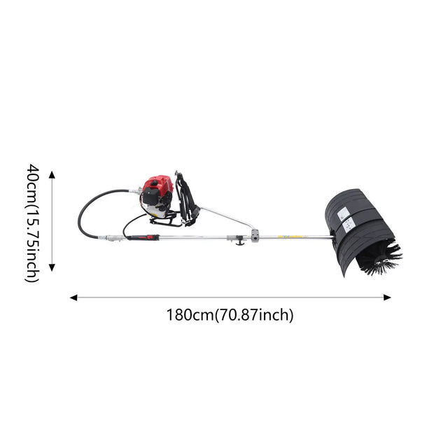 Petrol-Powered Sweeper with Nylon Brush