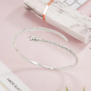 "925 Sterling Silver Adjustable Cuff Bracelet Women"