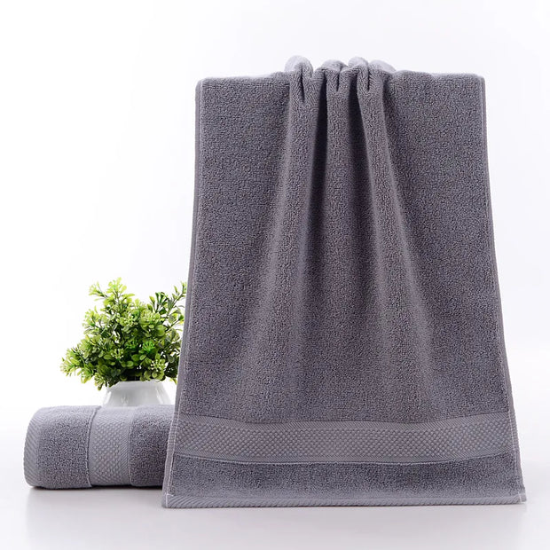 2PCS Large Cotton White Bath Towels