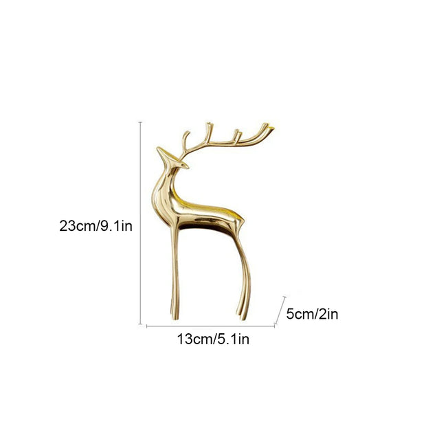 Brass Deer Statue Light Luxury Home Décor