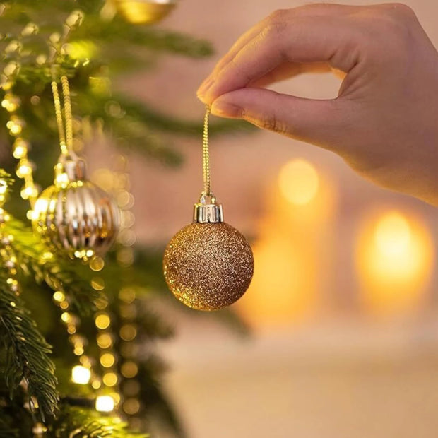 24pcs Mini Christmas Tree Hanging Balls