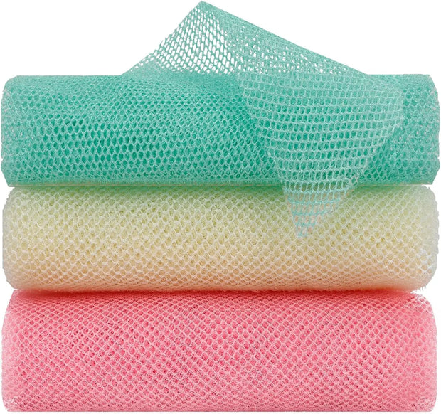 African Net Sponge Exfoliating Bath Mesh – 3PCS Set