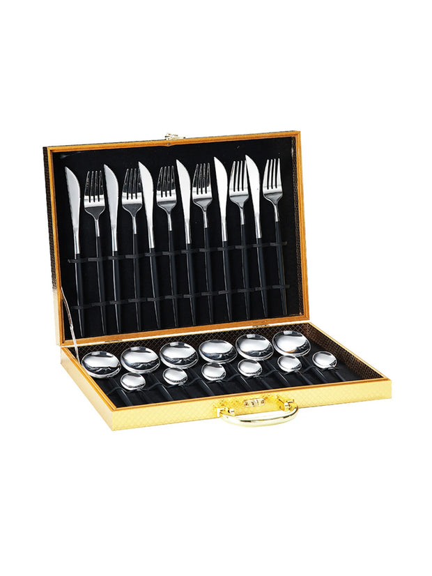 Stainless Steel Dinnerware Set – 6-Person Flatware Gift Box