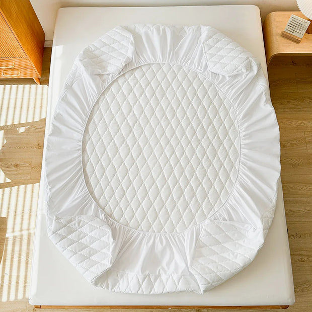 Waterproof Fitted Mattress Protector – 15"–17" Deep Pocket
