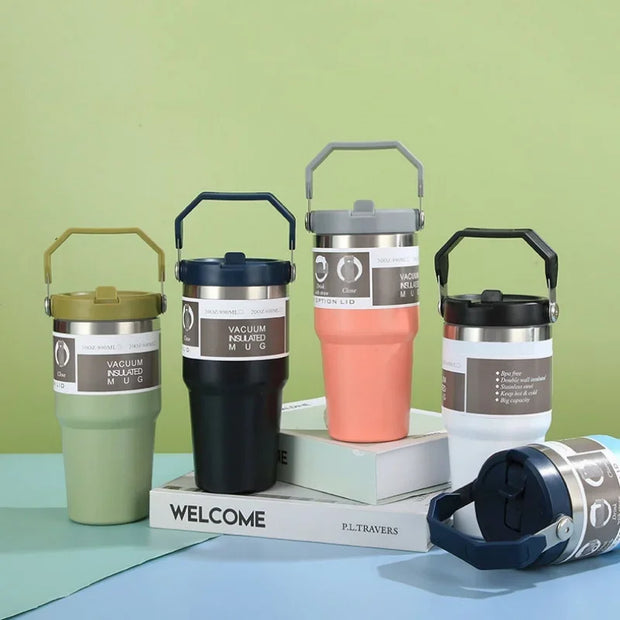 Stainless Steel Thermos Travel Cup Hot Cold Insulated