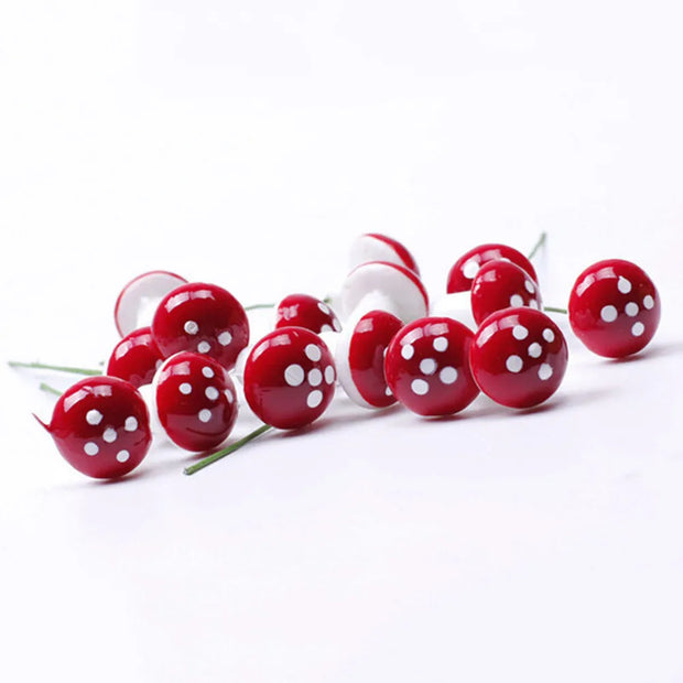 50Pcs Mini Red Foam Mushrooms