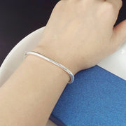 925 Silver 3MM Snake Chain Bracelet Unisex Jewelry