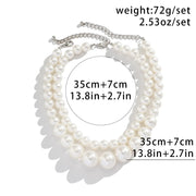 Layered Punk Pearl Necklace for Women 2025