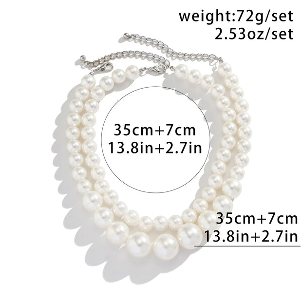 Layered Punk Pearl Necklace for Women 2025