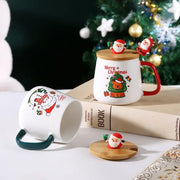 Ceramic Mug with Lid & Spoon