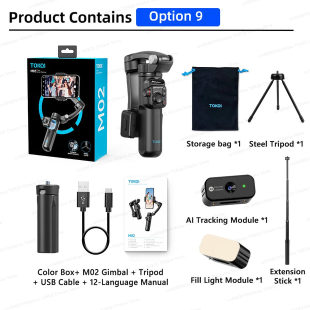 Handheld 3-Axis Gimbal Stabilizer for Smartphones