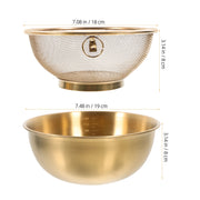 2pcs Stainless Steel Mixing Bowl
