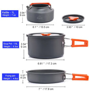 Outdoor Camping  Foldable Aluminum Cookware Set