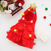 Christmas Tree Pet Costume Cloak for Cats