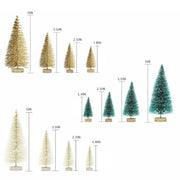 8PCS Mini White Cedar Christmas Tree Set