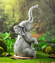 Solar Elephant Garden Ornament with LED Lights