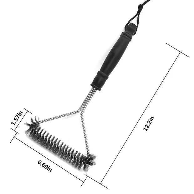 Stainless Steel BBQ Grill Cleaning Brush Tool