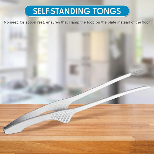 Stainless Steel Anti-Slip BBQ Tongs