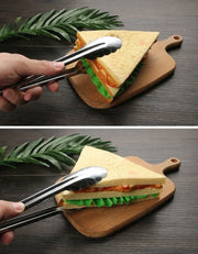 Stainless Steel BBQ Food Tongs – Heat-Resistant, Non-Stick