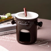 Ceramic Chocolate Fondue Mug with Fork