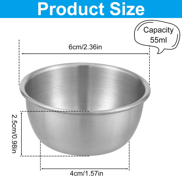 12/24pcs Stainless Steel Sauce Dipping Bowls