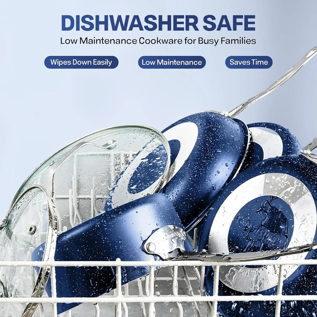 Diamond Coated 20‑Piece Non Stick Cookware & Bakeware Set – PFOA PFOS Free