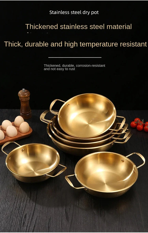 Korean Gold Stainless Steel Single Hot Pot