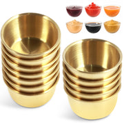 12/24pcs Stainless Steel Sauce Dipping Bowls