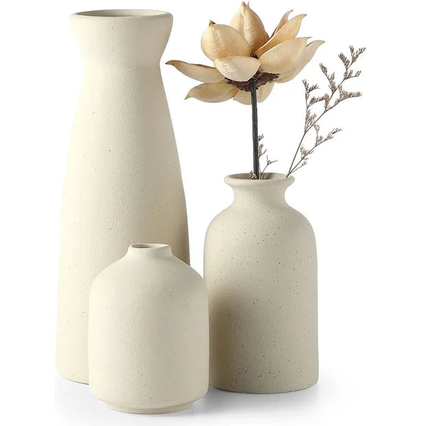 3PCS Bohemian Ceramic Vase Set