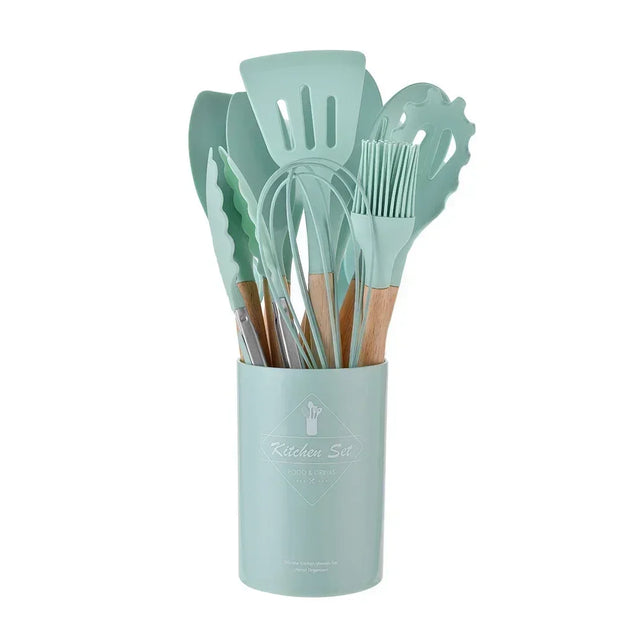 Silicone Cooking Utensil Set – Heat-Resistant Kitchen Tools (10+ Pieces)